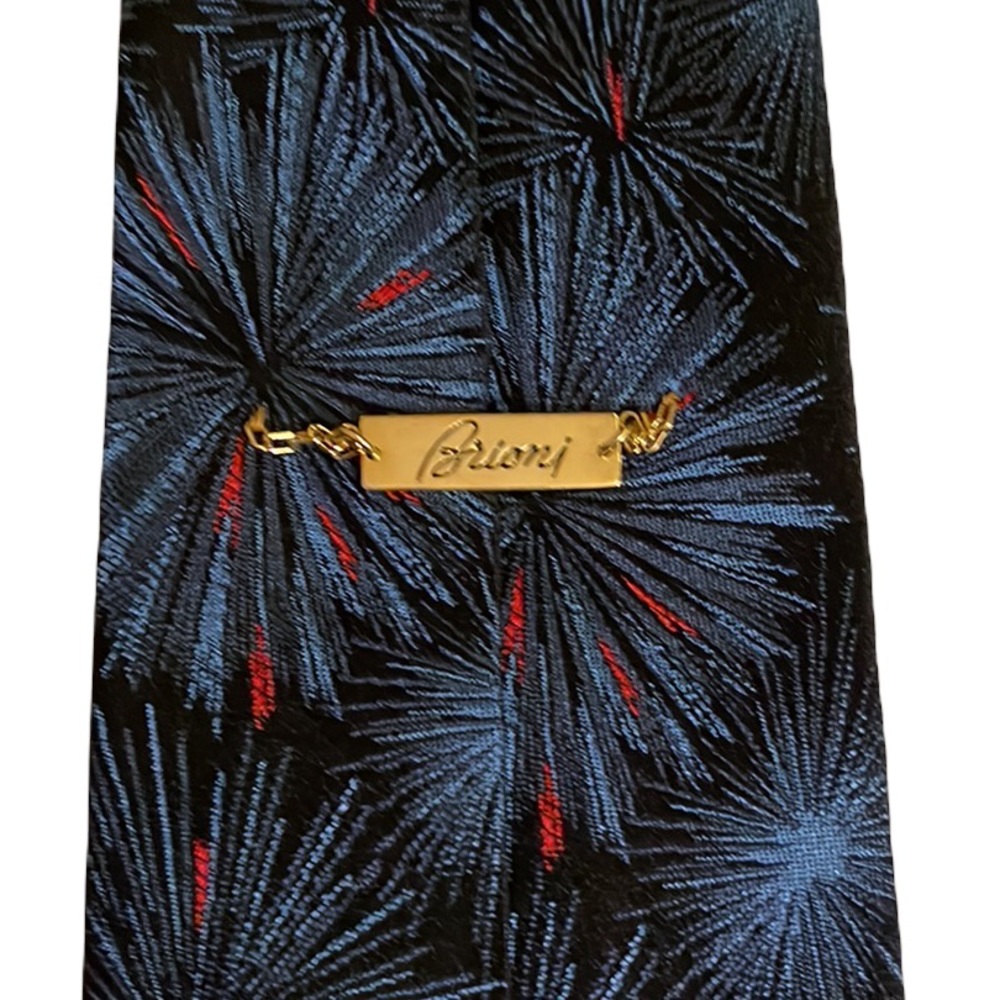 BRIONI Men’s tie 100% silk tie from Italy - Picture 5 of 10
